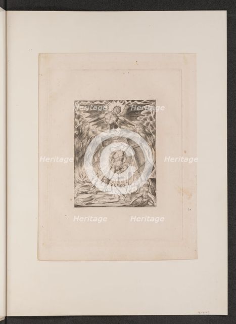 Job's Sons and Daughters Overwhelmed by Satan, 1825. Creator: William Blake.