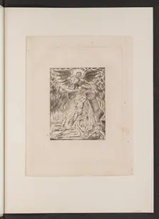Job's Sons and Daughters Overwhelmed by Satan, 1825. Creator: William Blake