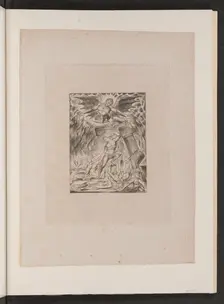 Job's Sons and Daughters Overwhelmed by Satan, 1825. Creator: William Blake