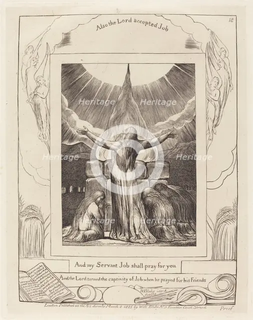 Job's Sacrifice, 1825. Creator: William Blake.