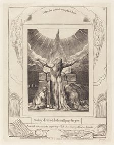 Job's Sacrifice, 1825. Creator: William Blake