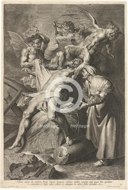 Job Tormented by Demons and Abused by His Wife. Creator: Lucas Vorsterman.