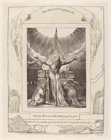 Job's Sacrifice, 1825. Creator: William Blake