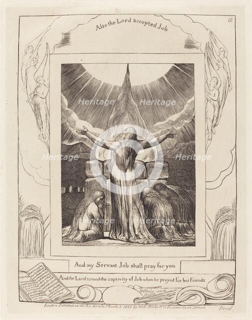 Job's Sacrifice, 1825. Creator: William Blake.