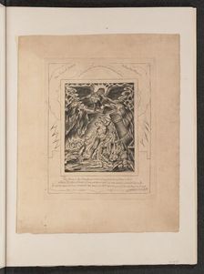Job's Sons and Daughters Overwhelmed by Satan, 1825. Creator: William Blake