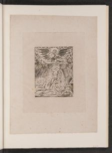 Job's Sons and Daughters Overwhelmed by Satan, 1825. Creator: William Blake