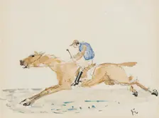 Jockey au Galop, c1878. Creator: Henri de Toulouse-Lautrec
