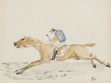 Jockey au Galop, c1878. Creator: Henri de Toulouse-Lautrec