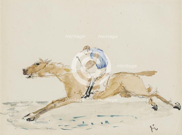 Jockey au Galop, c1878. Creator: Henri de Toulouse-Lautrec.