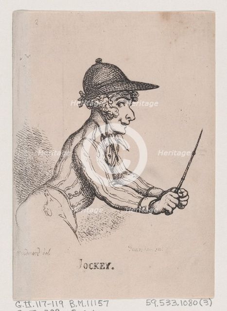 Jockey, April 1808., April 1808. Creator: Thomas Rowlandson.