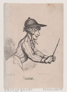 Jockey, April 1808., April 1808. Creator: Thomas Rowlandson