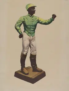 Jockey Hitching Post, 1935/1942. Creator: Unknown