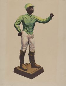 Jockey Hitching Post, 1935/1942. Creator: Unknown