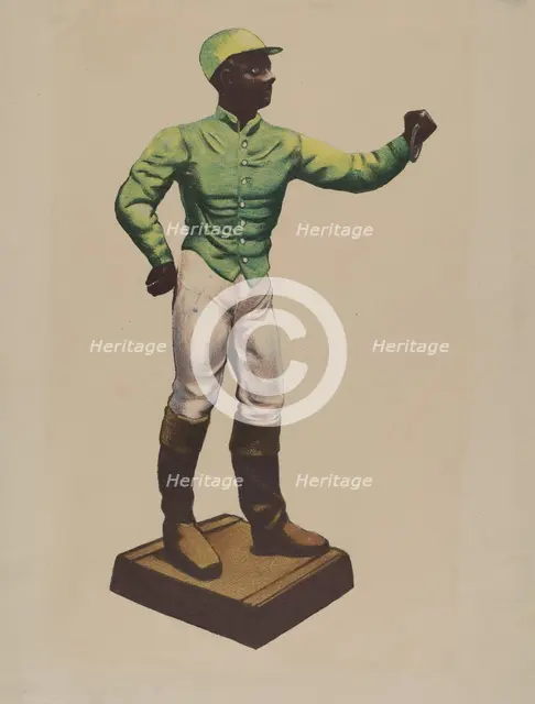 Jockey Hitching Post, 1935/1942. Creator: Unknown.