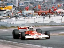 Jochen Mass racing a McLaren-Cosworth M23, Spanish Grand Prix, Jarama, Spain, 1977