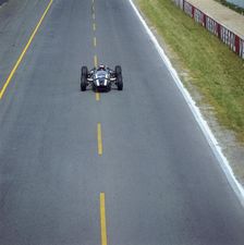 Jochen Rindt driving a Cooper Maserati in the French Grand Prix, Reims, France, 1966