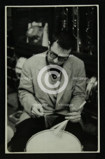 Joe Morello, drummer with the Dave Brubeck Quartet, 1950s. Creator: Denis Williams.
