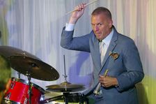 Joe Farnsworth, Joe Farnsworth-Sara Hanahan Quartet, Watermill Jazz Club, Dorking, Surrey, 2024. Creator: Brian O'Connor