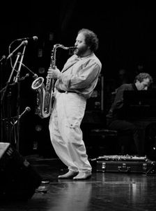 Joe Farrell, Shaw Theatre, London, March, 1985. Artist: Brian O'Connor