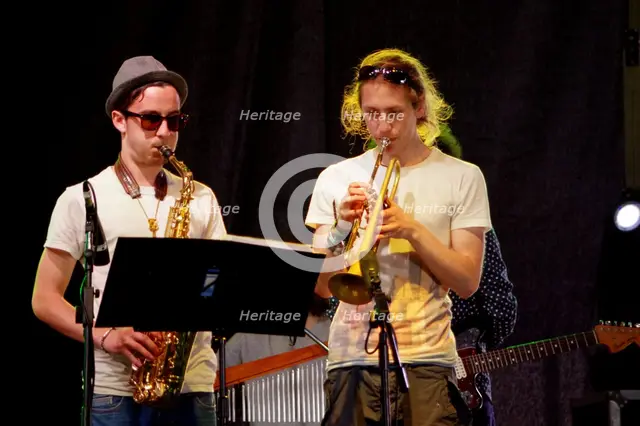Joe Jackson and R Muscat, Love Supreme Jazz Festival, Glynde Place, East Sussex, 2014. Artist: Brian O'Connor.
