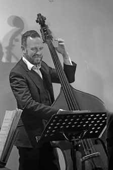 Joe Pettitt, Davison-Hemstock Quintet, Spike’s Place, Beckenham, Kent, 2024. Creator: Brian O'Connor