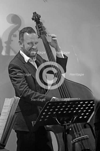 Joe Pettitt, Davison-Hemstock Quintet, Spike’s Place, Beckenham, Kent, 2024. Creator: Brian O'Connor.