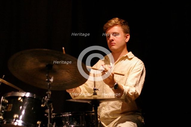 Joel Waters, Sultan Stevenson Trio, Verdict Jazz Club, Brighton, East Sussex, 6 Aug 2022. Creator: Brian O'Connor.