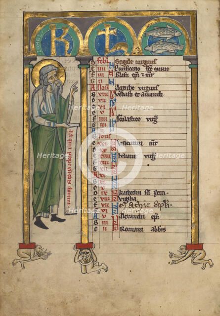 Joel; Psalter, about 1240-1250. Creator: Unknown.