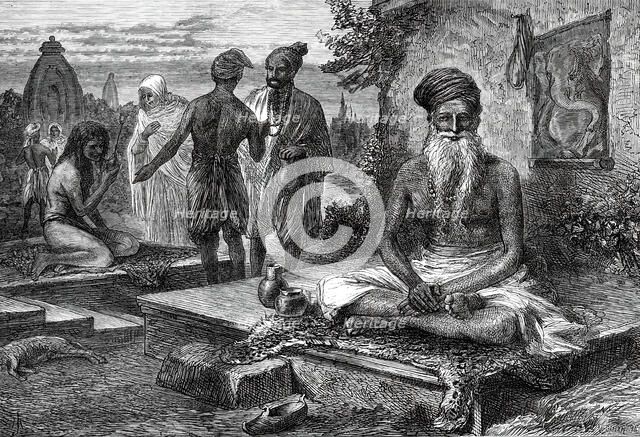 Joghi Wallahs at Benares, from a sketch by one of our special artists, 1876. Creator: Unknown.