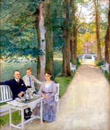 Joh Salve Kallevig, Gudrun Kallevig, Morten Kallevig c1900-1928. Artist: Eilif Peterssen