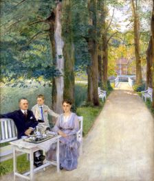 Joh Salve Kallevig, Gudrun Kallevig, Morten Kallevig c1900-1928. Artist: Eilif Peterssen