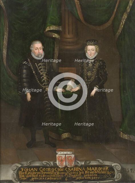 Johan Georg, 1525-1598, Elector of Brandenburg. Sabina, 1529-1575, c16th century. Creator: Anon.
