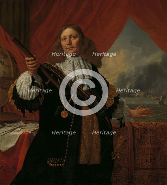 Johan de Liefde (ca. 1619-73), Vice-Admiral, 1668. Creator: Bartholomeus van der Helst.