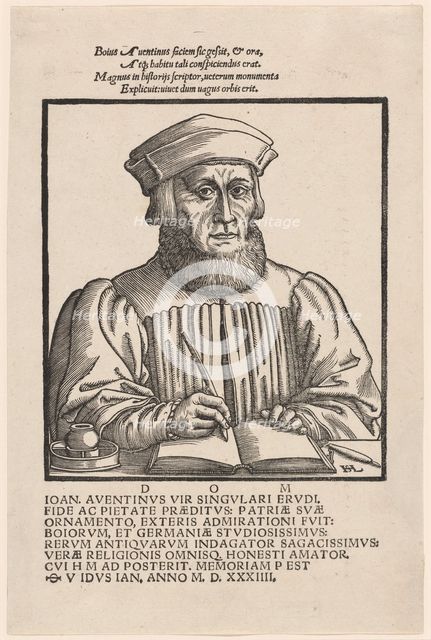 Johann Aventinus (Johann Turmair), 1554. Creator: Hans Sebald Lautensack.