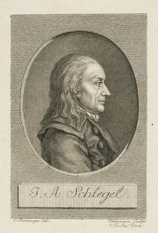 Johann Adolf Schlegel (1721-1793) , c. 1790. Creator: Uhlemann, Christian Friedrich Traugott (1765-1857)