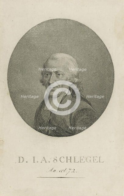 Johann Adolf Schlegel (1721-1793) , c. 1800. Creator: Anonymous.