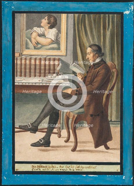 Johann Caspar Lavater reading. Creator: Lips, Johann Heinrich (1758-1817).