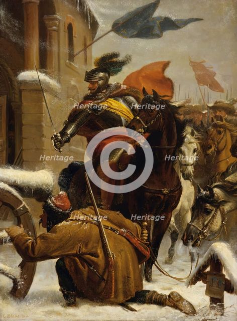 Johann de Werth 's raid on Tuttlingen in 1643, 1866. Creator: Carl von Blaas.