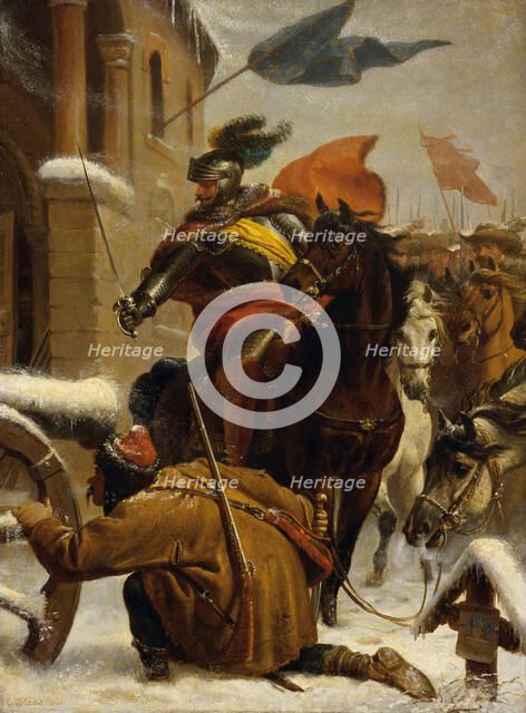 Johann de Werth's raid near Tuttlingen, 1643, 1866. Creator: Blaas, Karl von (1815-1894).