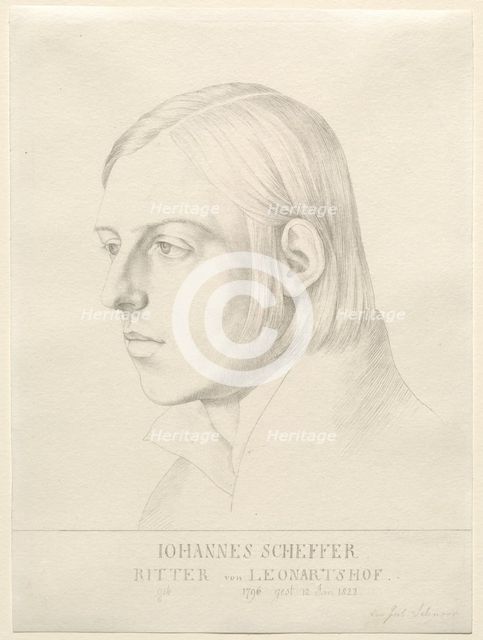Johann Evangelist Scheffer von Leonhardshoff, c. 1822. Creator: Julius Schnorr von Carolsfeld.