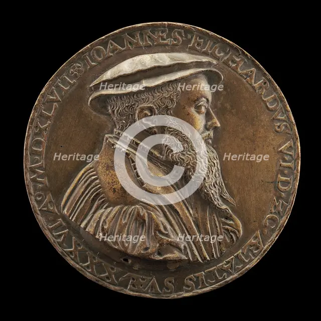 Johann Fichard, 1512-1581, Syndic of Frankfurt am Main [obverse], 1547. Creator: Hans Bolsterer.