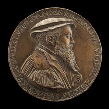 Johann Fichard, 1512-1581, Syndic of Frankfurt am Main [obverse], 1547. Creator: Hans Bolsterer