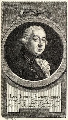 Johann (Hans) Rudolf von Bischoffwerder (1741-1803) . Creator: Knesing, Theodor (1840-?)