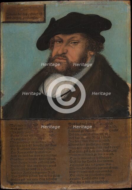 Johann I (1468-1532), the Constant, Elector of Saxony, 1532-33. Creator: Lucas Cranach the Elder.