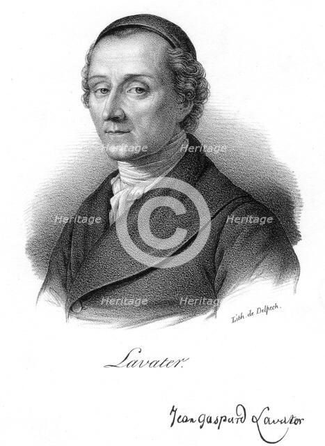 Johann Kaspar Lavater, Swiss physiognomist and theologian, c1830.  Artist: Delpech
