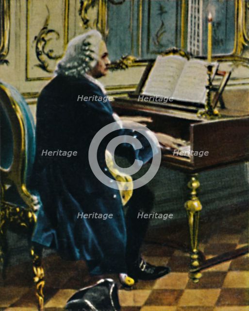 'Johann Sebastian Bach 1685-1750. - Ausichnitt aus dem Gemälde von Carl Röhling', 1934. Creator: Unknown.