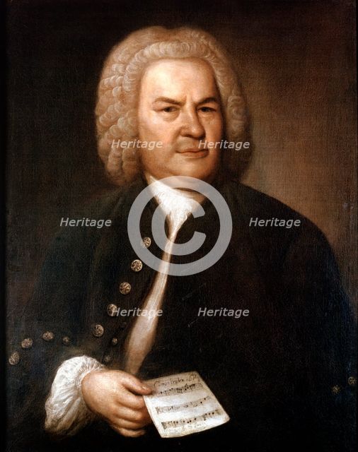 Johann Sebastian Bach (1685-1750), German composer and organist, 1746.  Artist: Elias Gottlob Haussmann