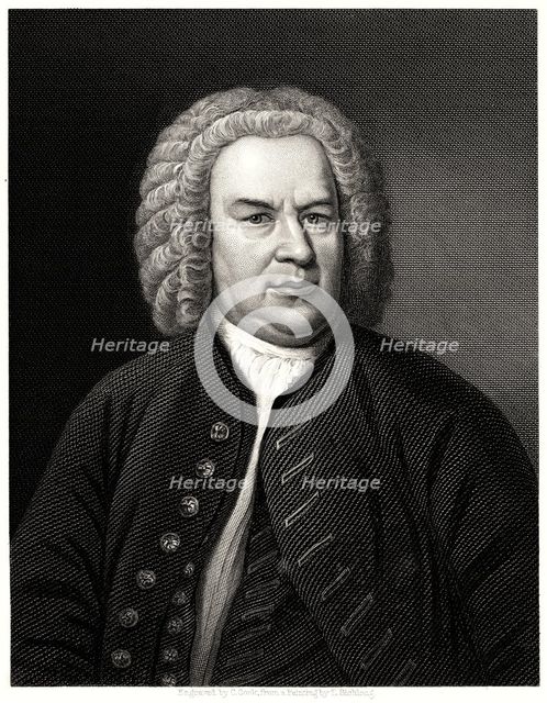 'Johann Sebastian Bach', 19th century. Artist: C Cook