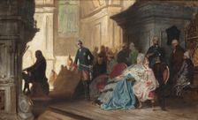 Johann Sebastian Bach playing for Frederick the Great of Prussia, c. 1870