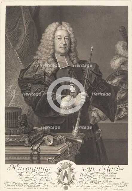 Johann von Erlach. Creator: Johann Georg Wille.